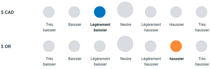 Diagramme illustrant la façon dont l’équipe est haussière ou baissière sur leur style de mise en œuvre